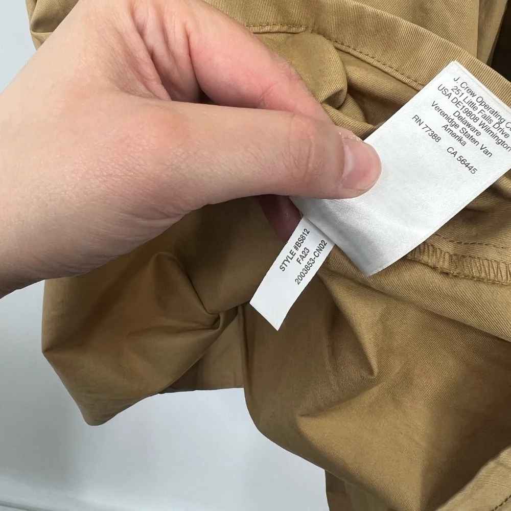 J. Crew Pleated A-Line Chino Dress Sleeveless